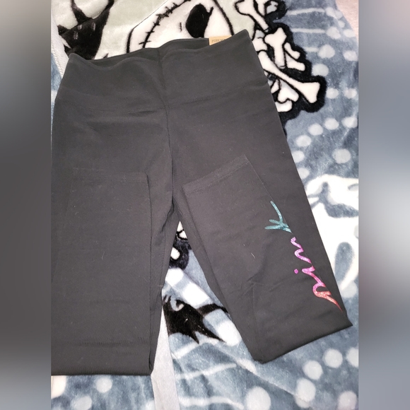 Vs pink glitter script logo leggings, size xl. NWT. - Picture 7 of 13
